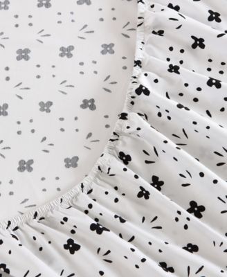 Kukkaketo 200-Thread Count Cotton Percale 4-Pc. Sheet Set, Queen