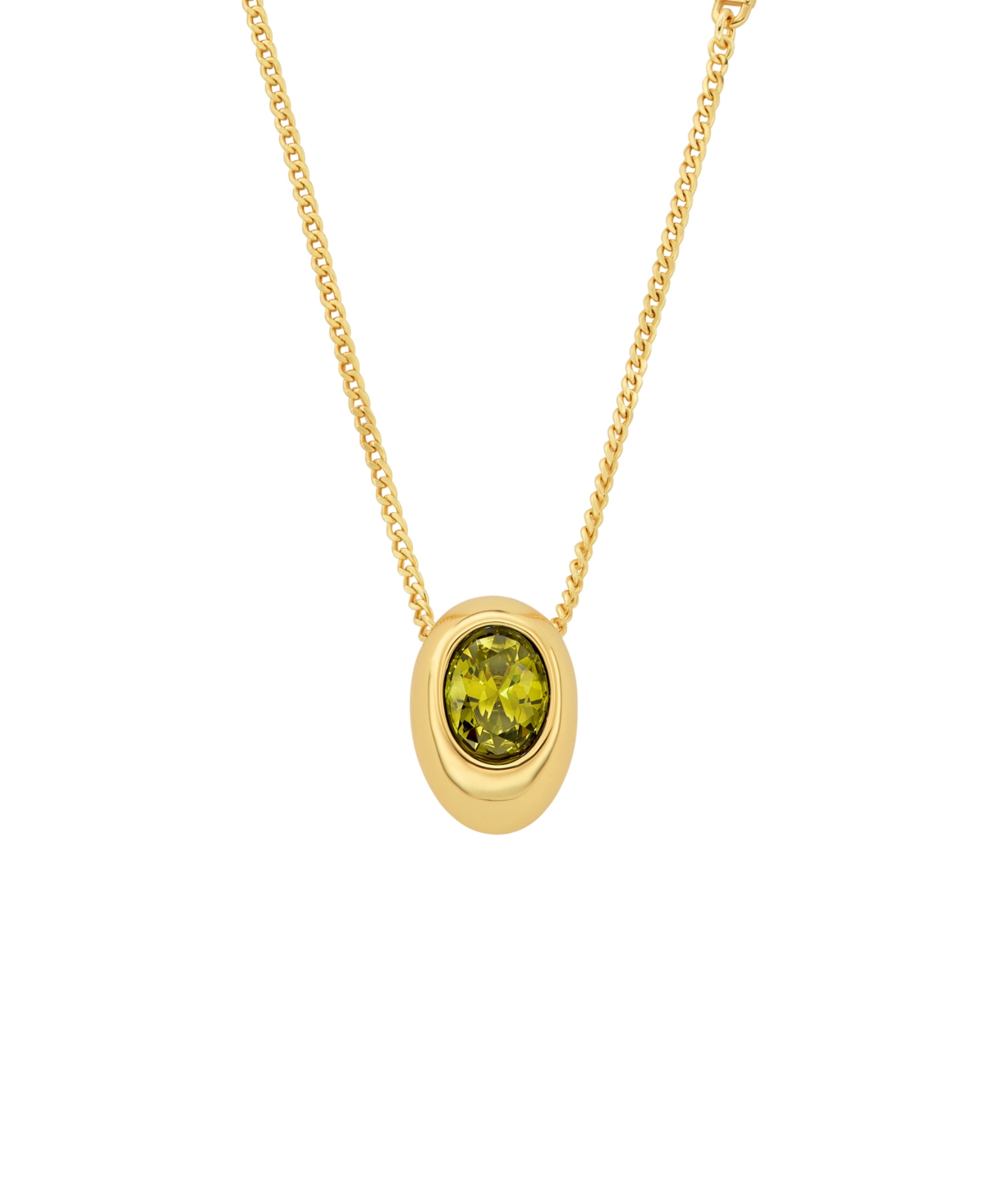 Michael Kors Gold-tone Oval Stone Pendant Necklace