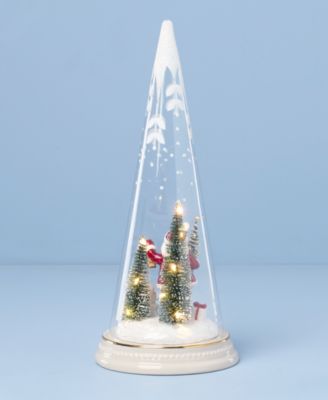 Merry & Magical Light-Up Santa with Lantern Figurine