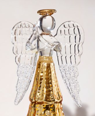 Radiant Light Lit Glass Angel Figurine