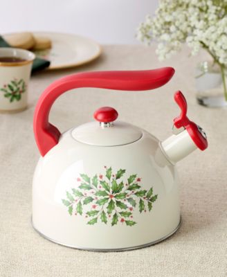 Holiday Metal Tea Kettle