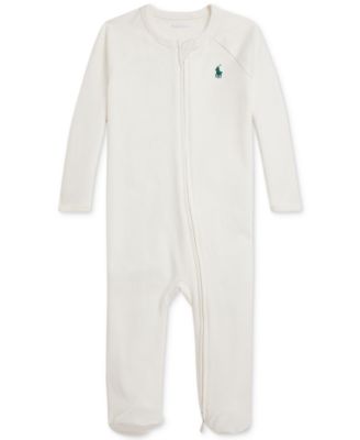 Baby Boys Cotton Footed Coveralls