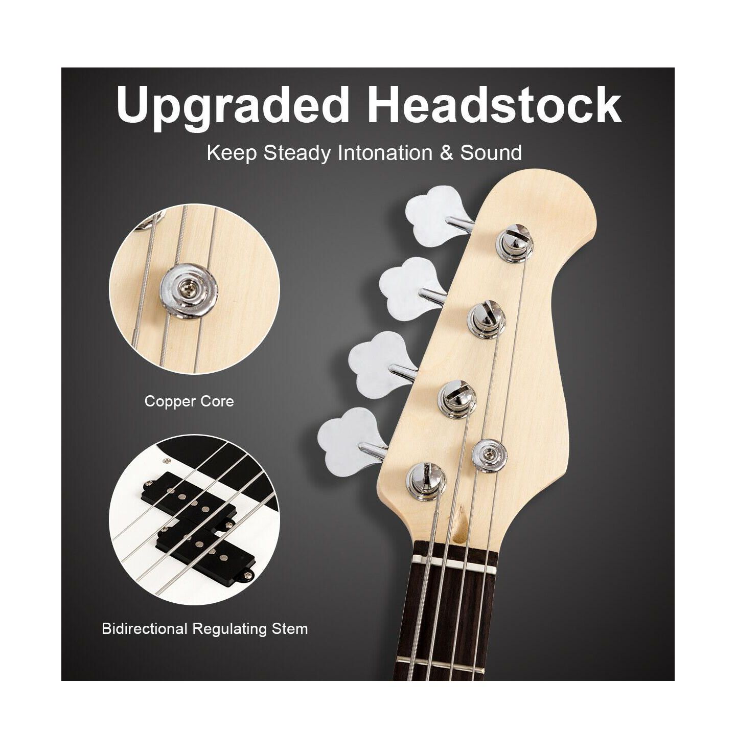 Детская игрушка Mecale 4-String Ready-to-Play Electric Bass Guitar, цвет: Чёрный — фото 4