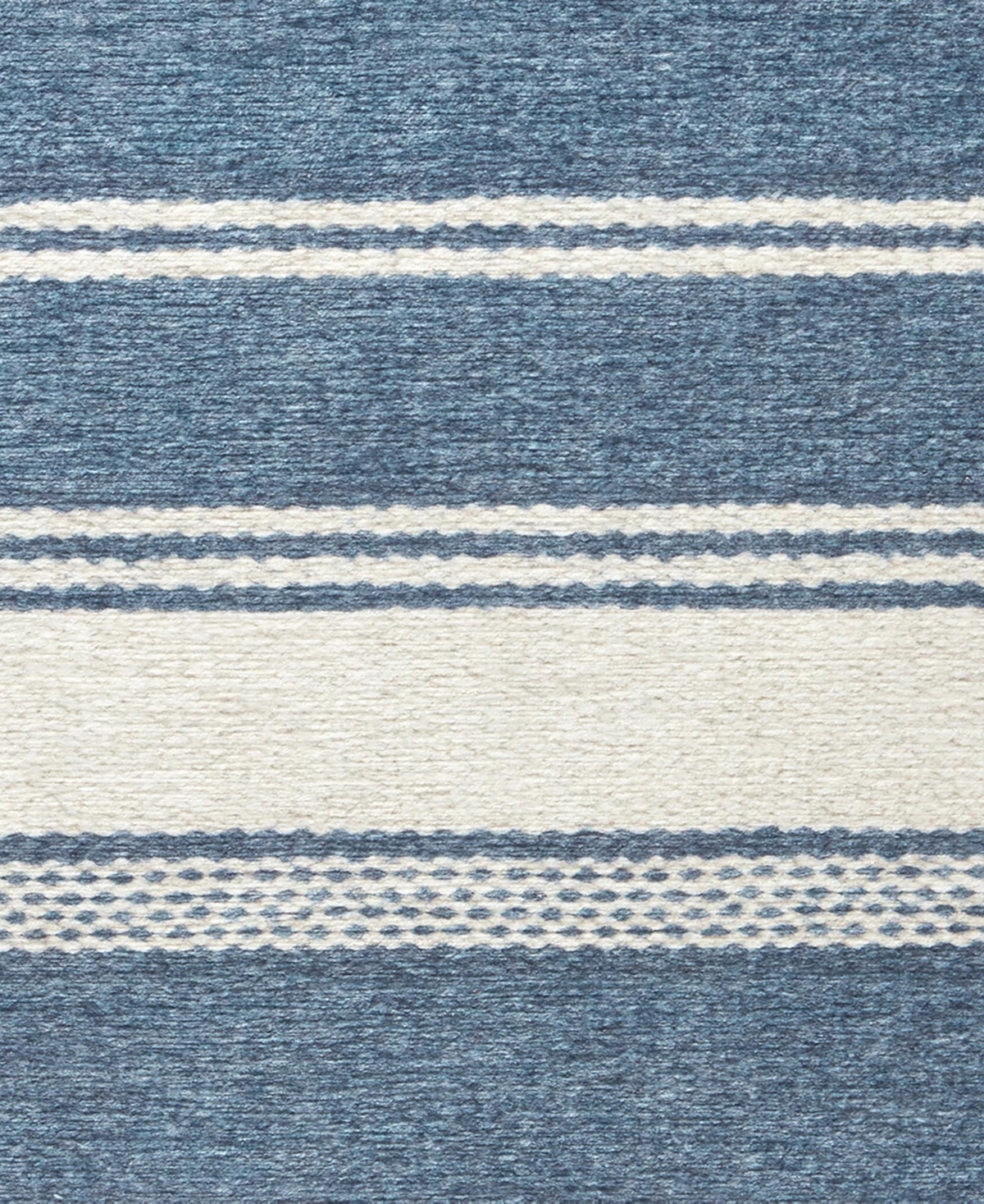 Dash And Albert Rugs By Annie Selke Bowman Stripe Machine Washable Da2337 8'x10' Area Rug In Blue