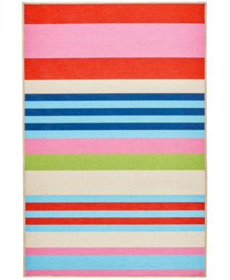 Dash and Albert Rugs by Annie Selke - Beach Stripe Machine Washable DA2163 3'x5' Area Rug