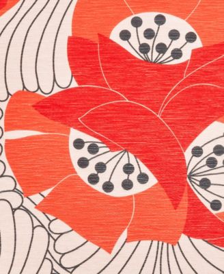 Japanese Poppy Machine Washable DA2177 4'x6' Area Rug