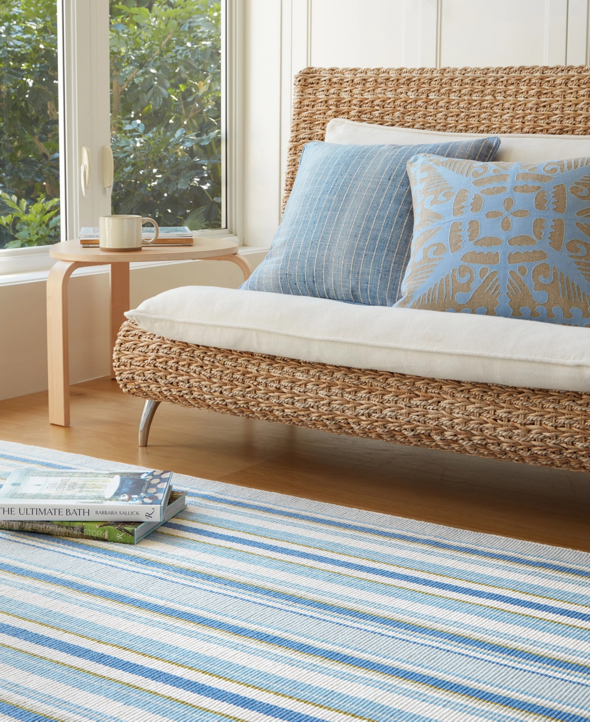 Dash And Albert Rugs By Annie Selke Daphne Stripe Da2018 10'x14' Area Rug In Blue
