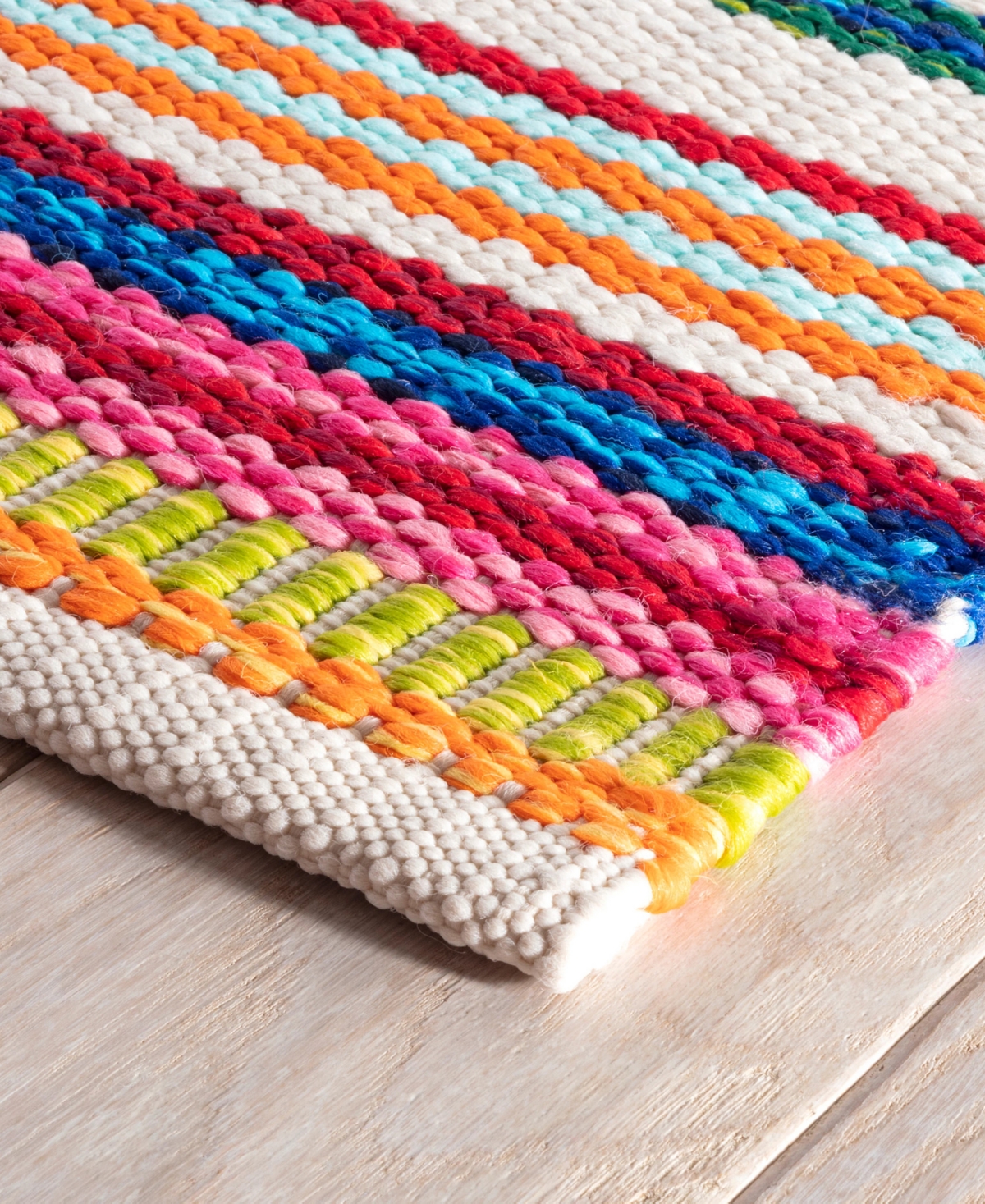 Dash And Albert Rugs By Annie Selke Bright Stripe Indoor/outdoor Da1087 6'x9' Area Rug In Multi