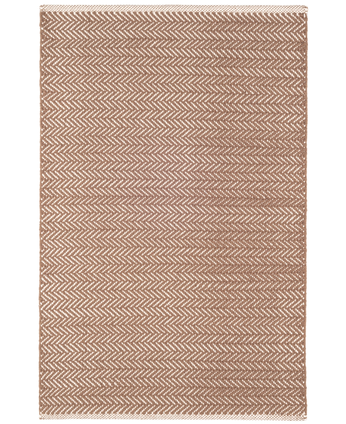 Dash And Albert Rugs By Annie Selke Herringbone Cotton Rda359 8'x10' Area Rug In Brown