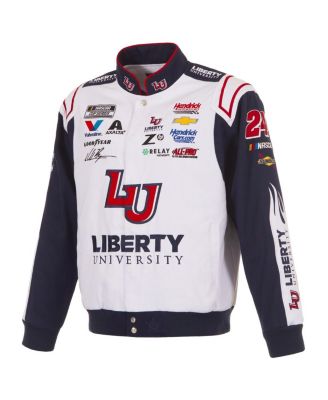 Men's White William Byron Liberty University Full-Snap Twill Uniform Jacket