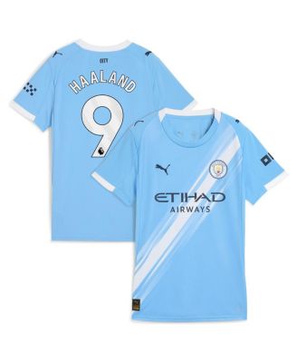 Puma - Women's Erling Haaland Sky Blue Manchester City 2025/26 Home Replica Player Jersey