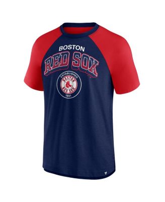 Men's Navy/Red Boston Red Sox Fundamentals Walk Off Raglan T-Shirt