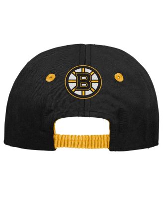 Baby Boys and Girls Black Boston Bruins My First Tail Sweep Slouch Flex&nbsp;Hat