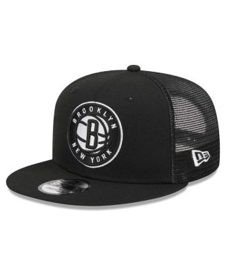 New Era - Men's Black Brooklyn Nets 9FIFTY Snapback Trucker Hat