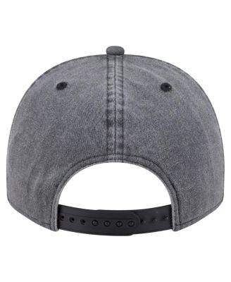 Men's Charcoal LA Clippers Throwback Washed Pre-Curved 9FIFTY Snapback Hat