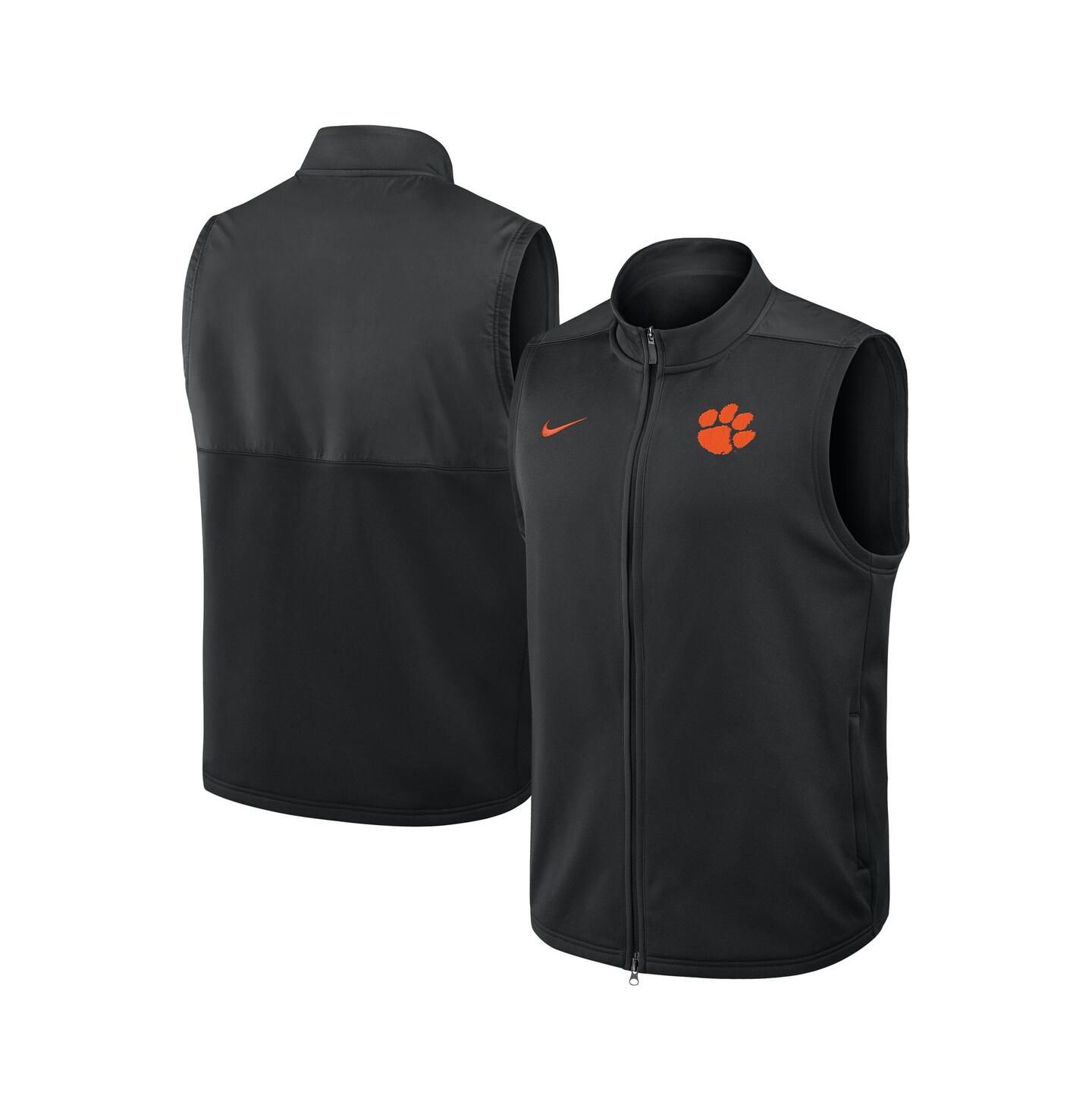 Мужской жилет Nike Black Clemson Tigers Primetime Victory Performance Full-Zip Vest — фото 1