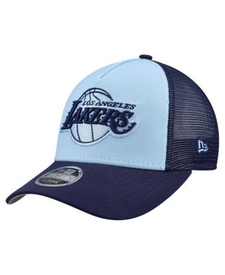New Era - Big Boys and Girls Light Blue Los Angeles Lakers Colorpack 9FORTY A-Frame Trucker Adjustable Hat