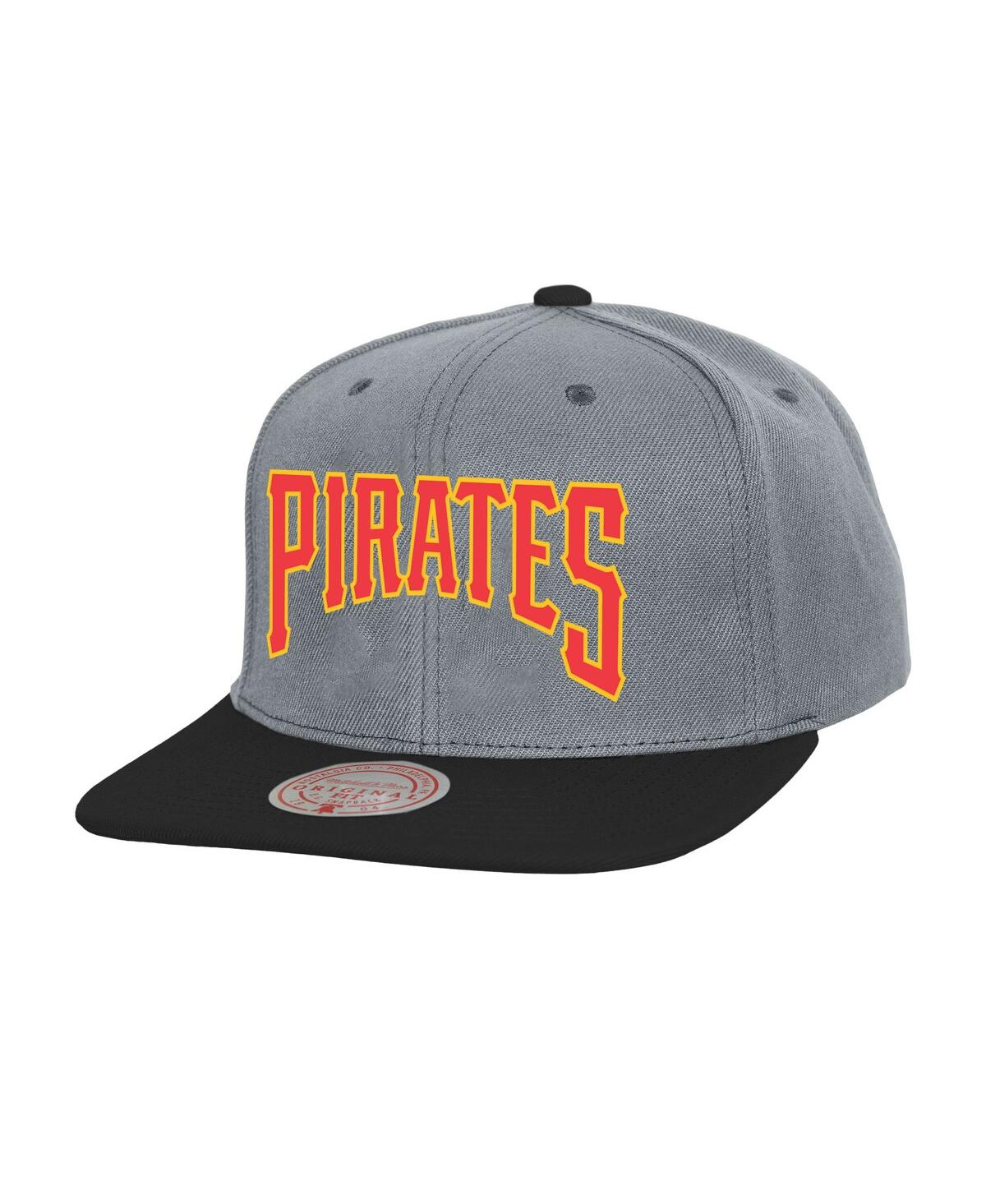Mitchell & Ness Men's Gray Pittsburgh Pirates Cooperstown Collection Basic Flip Snapback Hat