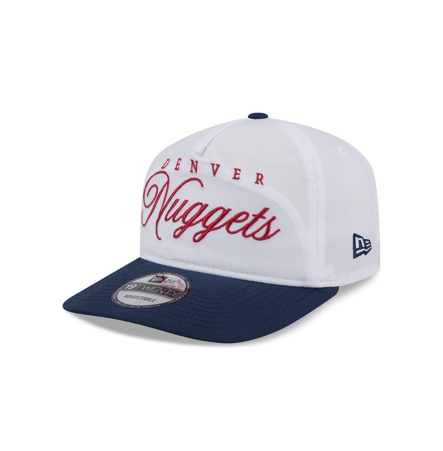 Мужская кепка New Era White/Navy Denver Nuggets 2025 NBA Draft On-Stage Nylon 19TWENTY Adjustable Hat — фото 3