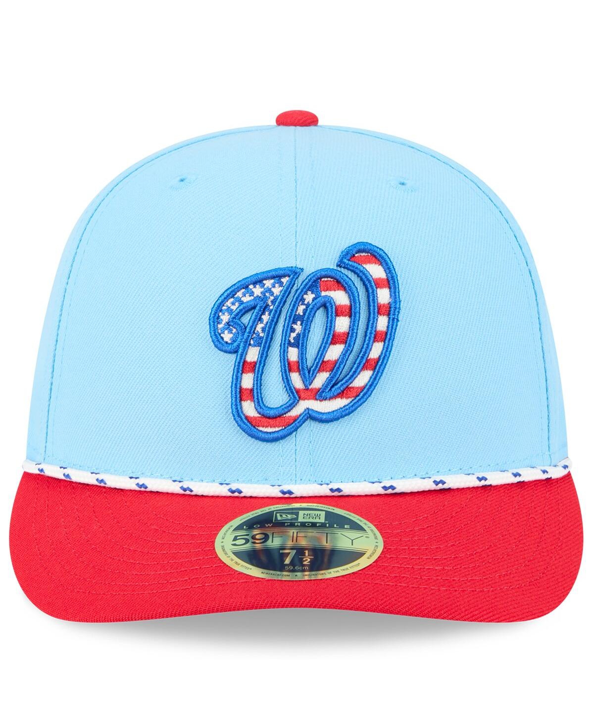 New Era Men's Light Blue/Red Washington Nationals 2025 Fourth of July Low Profile 59FIFTY Fitted Hat