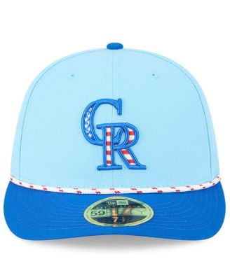 Men's Light Blue/Blue Colorado Rockies 2025 Fourth of July Low Profile 59FIFTY Fitted Hat