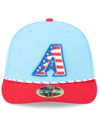 Men's Light Blue/Red Arizona Diamondbacks 2025 Fourth of July Low Profile 59FIFTY Fitted Hat