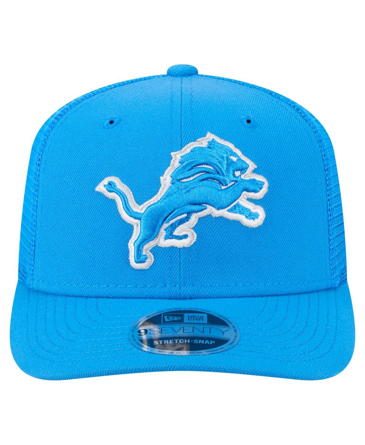 New Era Men's Blue Detroit Lions Team Collection 9SEVENTY Stretch-Snap Adjustable Hat