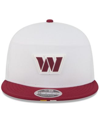 Men's White/Burgundy Washington Commanders 2025 NFL Training Camp Split Panel 9FIFTY Snapback Hat