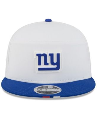 Men's White/Royal New York Giants 2025 NFL Training Camp Split Panel 9FIFTY Snapback Hat