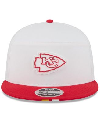 Men's White/Red Kansas City Chiefs 2025 NFL Training Camp Split Panel 9FIFTY Snapback Hat