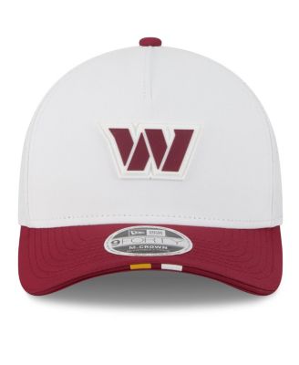 Men's White/Burgundy Washington Commanders 2025 NFL Training Camp A-Frame 9FORTY Adjustable Hat