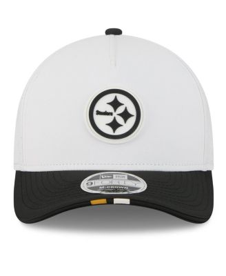 Men's White/Black Pittsburgh Steelers 2025 NFL Training Camp A-Frame 9FORTY Adjustable Hat