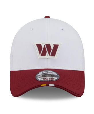 Men's White/Burgundy Washington Commanders 2025 NFL Training Camp 39THIRTY Flex Hat