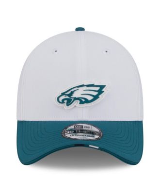 Men's White/Midnight Green Philadelphia Eagles 2025 NFL Training Camp 39THIRTY Flex Hat