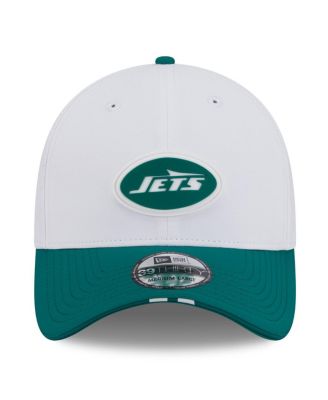 Men's White/Green New York Jets 2025 NFL Training Camp 39THIRTY Flex Hat