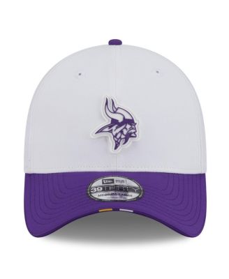 Men's White/Purple Minnesota Vikings 2025 NFL Training Camp 39THIRTY Flex Hat