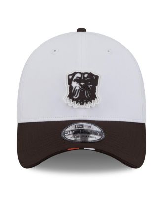 Men's White/Brown Cleveland Browns 2025 NFL Training Camp 39THIRTY Flex Hat