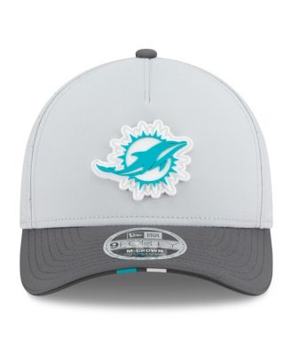 Men's Gray/Graphite Miami Dolphins 2025 NFL Training Camp A-Frame 9FORTY Adjustable Hat
