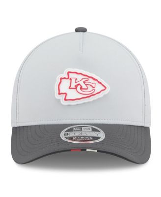 Men's Gray/Graphite Kansas City Chiefs 2025 NFL Training Camp A-Frame 9FORTY Adjustable Hat
