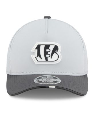 Men's Gray/Graphite Cincinnati Bengals 2025 NFL Training Camp A-Frame 9FORTY Adjustable Hat