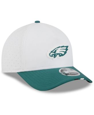 Big Boys and Girls White/Midnight Green Philadelphia Eagles 2025 NFL Training Camp A-Frame 9FORTY Adjustable Hat