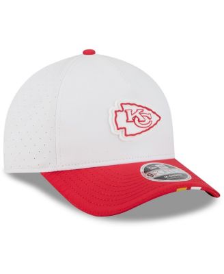 Big Boys and Girls White/Red Kansas City Chiefs 2025 NFL Training Camp A-Frame 9FORTY Adjustable Hat
