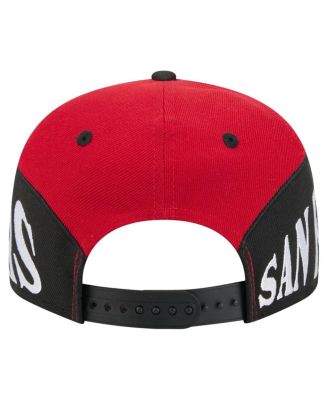 Men's Scarlet/Black San Francisco 49ers Split 9FIFTY Snapback Hat