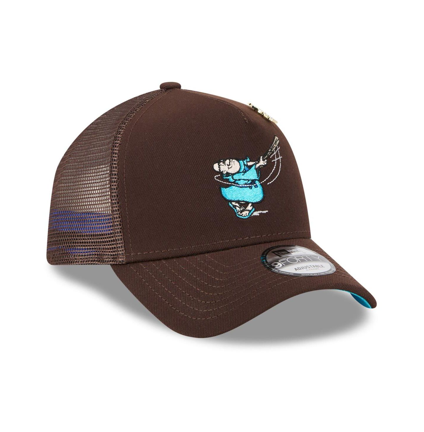 Мужская кепка New Era Brown San Diego Padres 2025 Big League Chew A-Frame 9FORTY Adjustable Trucker Hat — фото 3