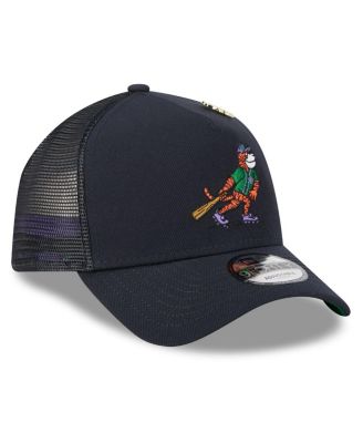 Men's Navy Detroit Tigers 2025 Big League Chew A-Frame 9FORTY Adjustable Trucker Hat