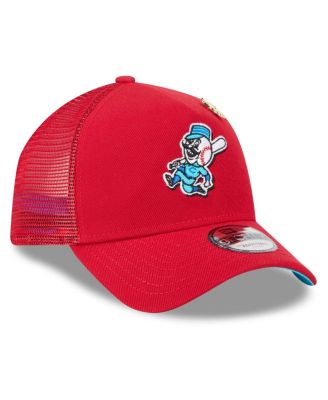 Men's Red Cincinnati Reds 2025 Big League Chew A-Frame 9FORTY Adjustable Trucker Hat