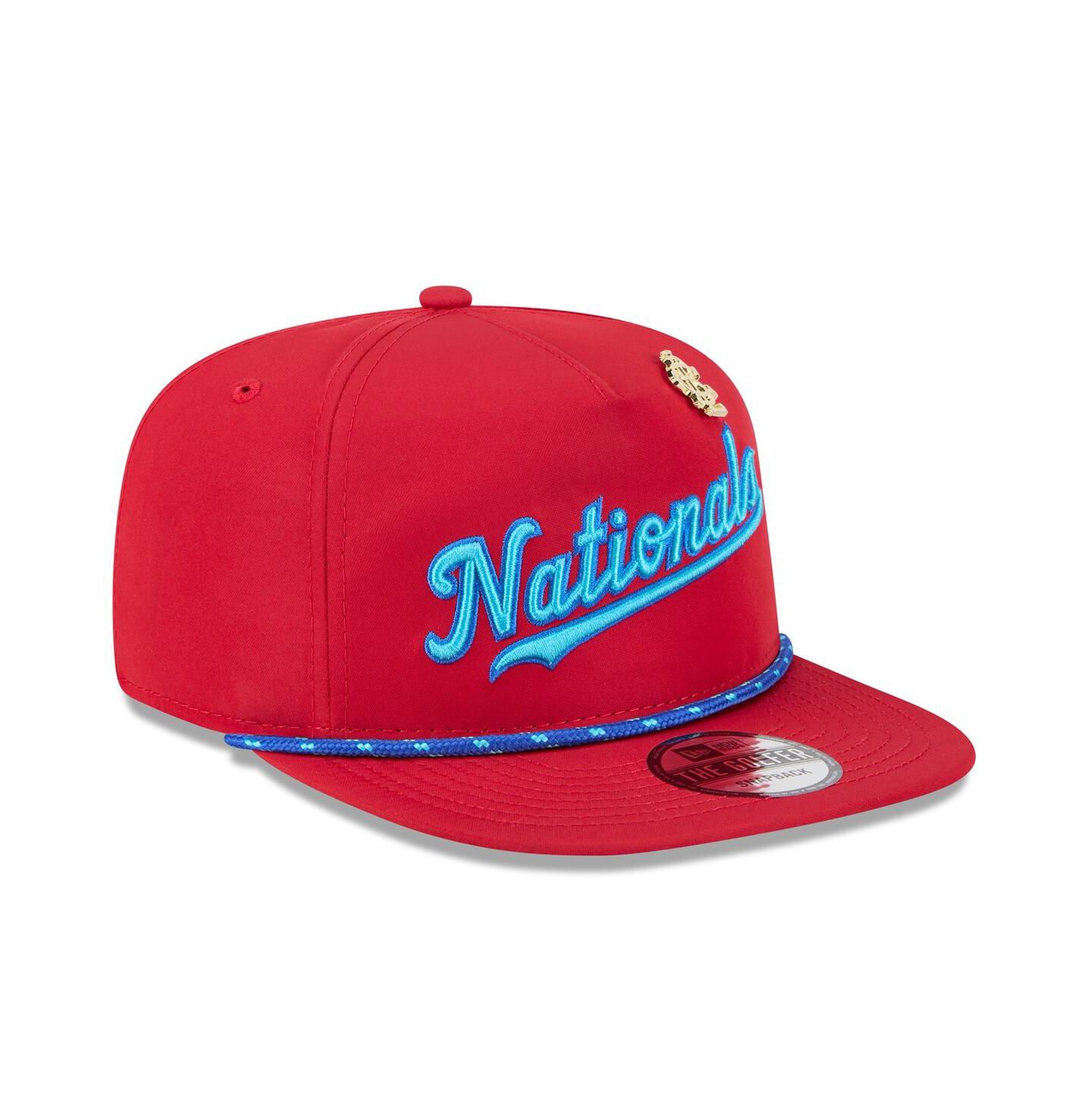 Мужская кепка New Era Red Washington Nationals 2025 Big League Chew Golfer Snapback Hat — фото 3