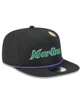 Men's Black Miami Marlins 2025 Big League Chew Golfer Snapback Hat