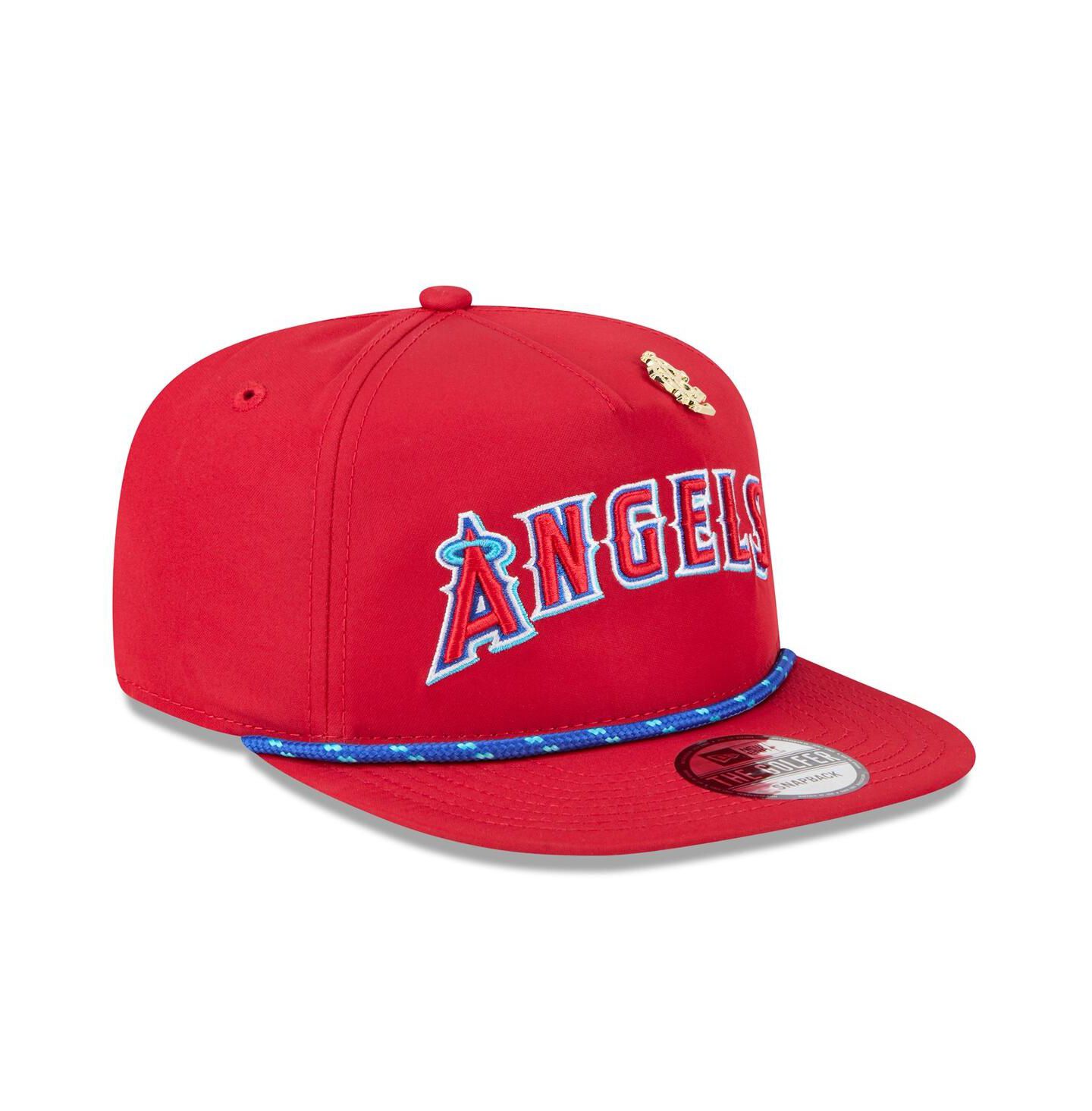 Мужская кепка New Era Red Los Angeles Angels 2025 Big League Chew Golfer Snapback Hat — фото 4