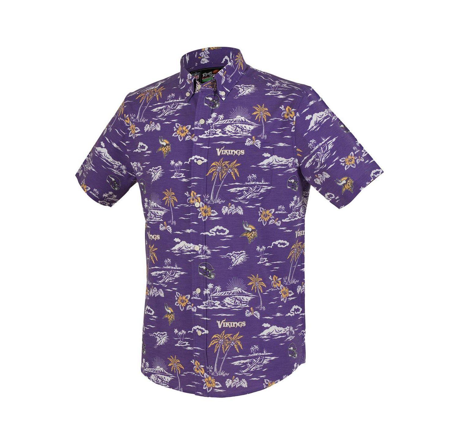 Men's Purple Minnesota Vikings Kekai Performance Button-Down Shirt